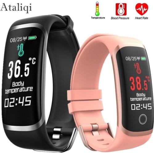 Body Temperature Smart Wristband Watches Men Women SmartBand Heart Rate Fitness Tracker Blood Pressure Bracelet For Android IOS