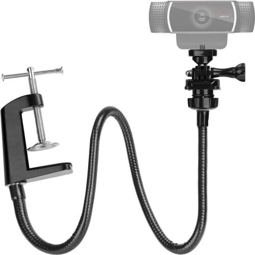 32cm Webcam Stand Enhanced Durable Desk Jaw Camera Clamp Bracket With Flexible Gooseneck For Logitech Webcam