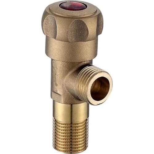 Universal G1/2 Thread Triangle Brass Valve Angle Valve Thickened Quick Opening Large Flow Filling Valves for Toilet Sink Water