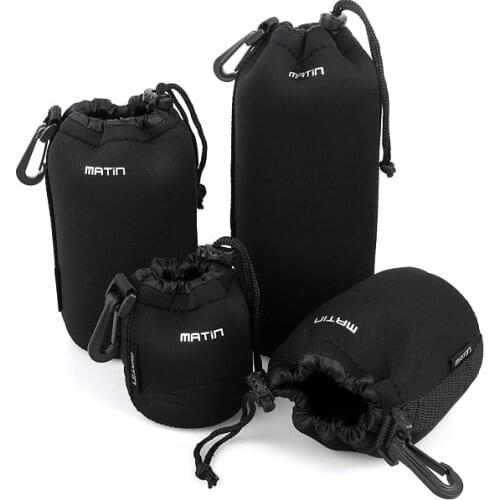 4PCS Camera bag lens waterproof bag neoprene soft protective film is suitable for Canon nikon Sony Sigma Tamron lens accessories
