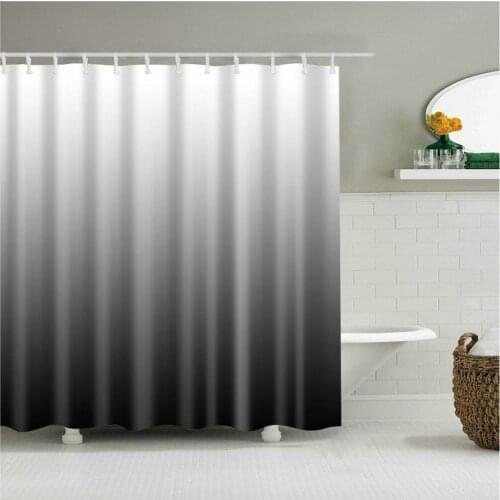 Shower Curtain Set Home Decor Ombre Colorful Design Black Gray Bath Curtains Shower Curtains Bathroom Shower Curtain