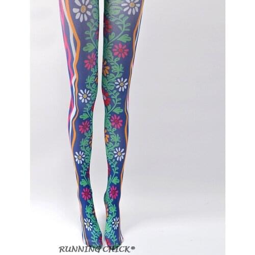 Flowers Printed Women Pantyhose