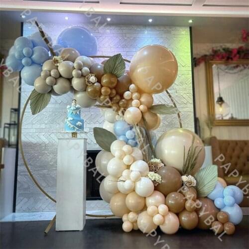 117Pcs Macaron Blue Balloon Arch Garland Kit Double Layer Balloons Set For Wedding Birthday Decoration Baby Shower Globos