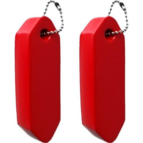 2Pcs Anti-Lost Floating Foam Keychain Buoyant Key Ring Boating Kayaking Fishing Boat Buoy Key Float (Red) Floating Key Chain