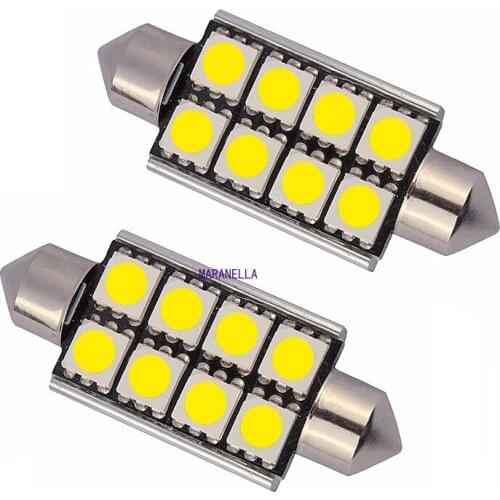Dodge Car Bulb Interior Reading Light License Plate Lamp 2PC C5W LED Canbus Festoon 31mm 36mm 39mm 41mm White 12V 5W 1990 2.5G