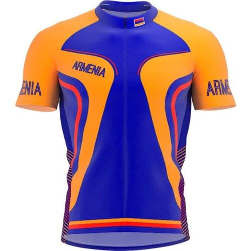2021 Armenia More Style Men classic cycling team short sleeved bike Road Mountain Clothing Maillot ciclismo outdoor bike jersey