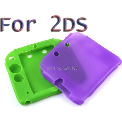 30pcs For 2DS 9 Color Soft Comfortable Silicone Shell Anti-fall Rubber Gel Skin Case Cover Skin Protective Case for Nintendo 2DS