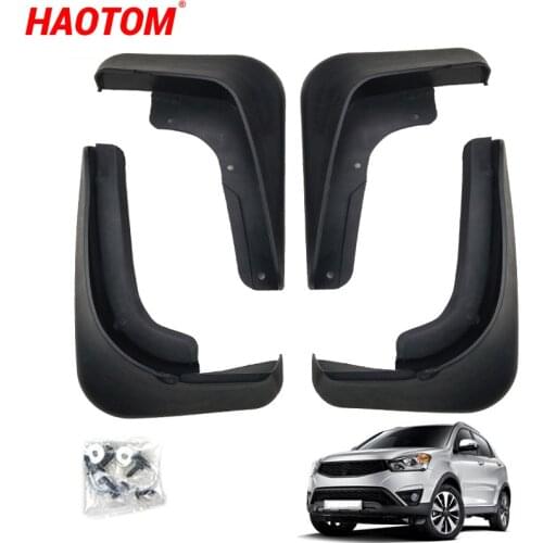 4PCS/Set Car Mud Flaps Splash Guards Fender Mudguards Mudflaps For SsangYong Korando New Actyon C200 2011-2015 Auto Accessories
