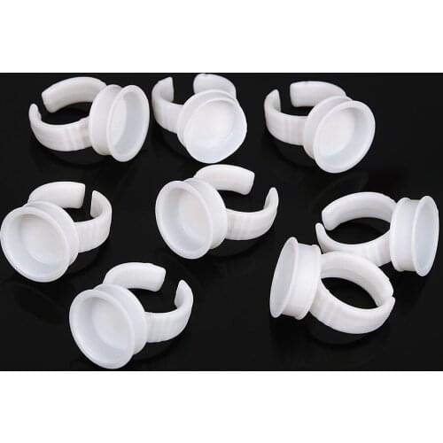 Free shipping Disposable ring cup tattoo pigments cups sponge tattoo equipment and sent 100 white ring set ink holder