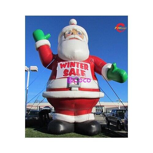 Free air ship to door,6m-20ft Santa grotto inflatable, advertising inflatable christmas old man model for holiday promotion