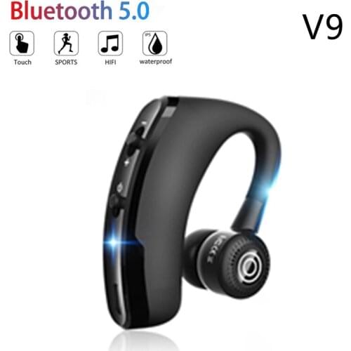 Bluetooth 5.0 Earphones V9 New Wireless Headphones Sport Earbuds Headset with Mic for All Smart Phone Xiaomi Samsung Huawei LG