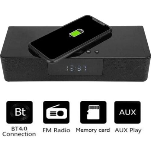 Wireless Charging Bluetooth Speaker 4000mAh Soundbar Home Theater Shocking Surround Bass Column Computer Subwoofer Music Center