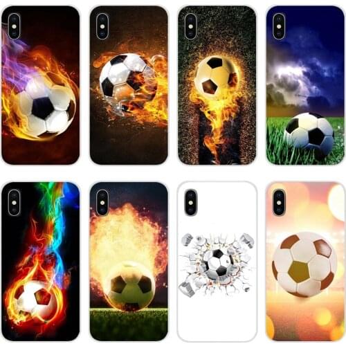 Fire Football Soccer ball For Samsung A71 A70 A60 A51 A50 A41 A40 A31 A30 A20E A21S A12 A10 M30 Accessories Phone Cases Covers