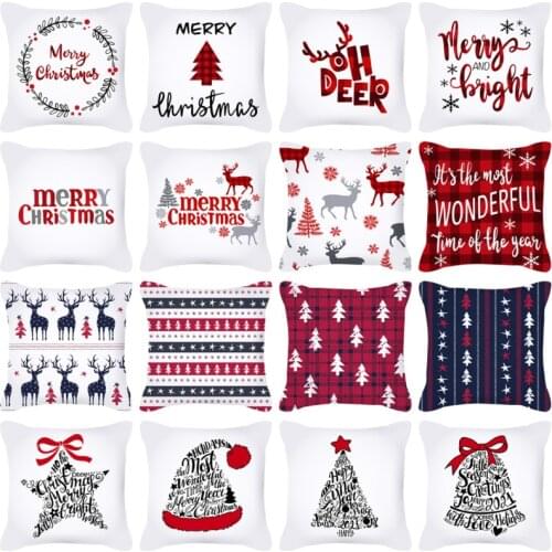 Nordic Style Christmas Cartoon Santa Cushion Cover Merry Christmas Pillow Cover Decorations Christmas Ornament Xmas Gift