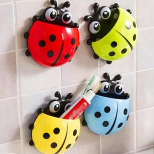 Beetle Toothbrush Toothpaste Holder Bathroom Shelves Pencil/pen Holder Mix Colors Storage Holders & Racks LX4731
