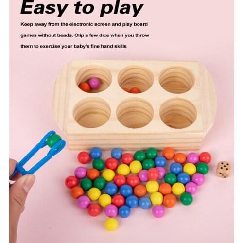 Kids Toys Wooden Toys Hands Brain Training Clip Beads Puzzle Board Math Game Baby Early Educational Toys xqmg Small Animals toy