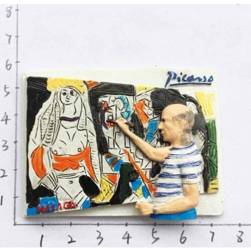 European Spain painter Picasso three-dimensional humanities travel souvenirs magnetic stickers refrigerator stickers