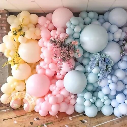 2-30pcs Macaroon Balloon Garland Arch Kit Chrome 5-36inch White Pink Ballon For Baby Shower Wedding Birthday Party Decor Globos