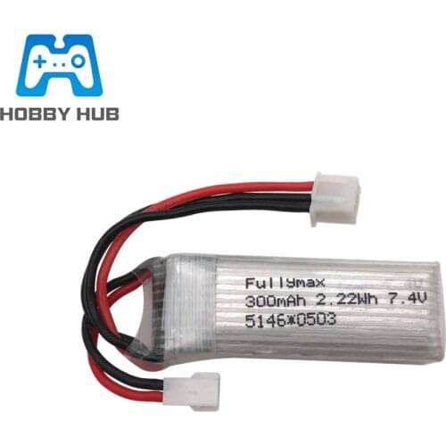 7.4V 300mAh 25C Lipo Battery for XK DHC-2 A600 A700 A800 A430 WLToys F959 RC Airplane RTF