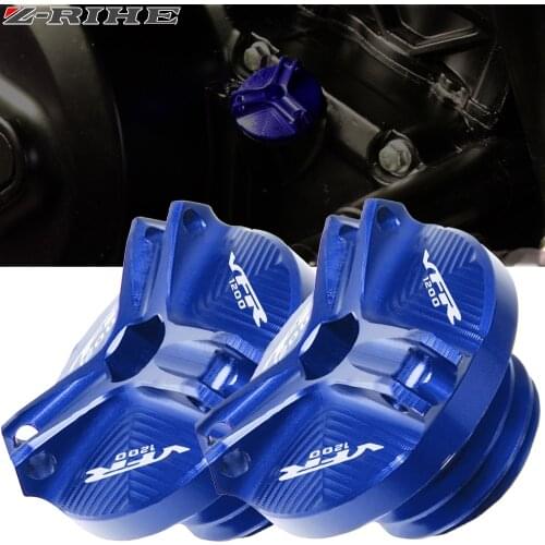 For Honda VFR 1200 VFR1200 VFR 1200F 2010-2016 2015 2014 high quality Moto Aluminum Engine Magnetic Oil Filter Drain Plug cover