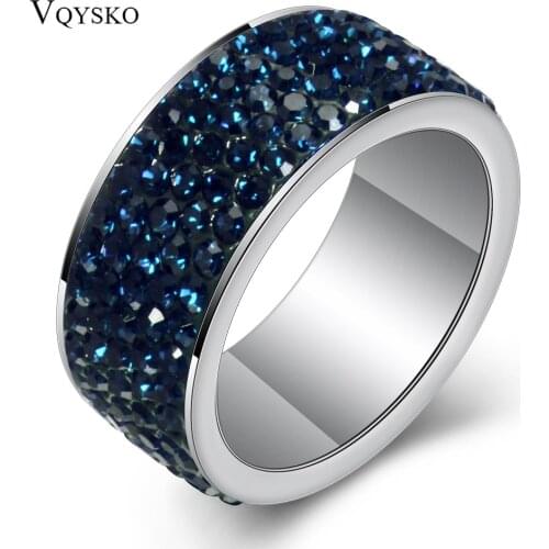 Fashion Jewelry Rings for women CZ zircon Paved Delicate Stainless steel Lady Party Ring Wholesale