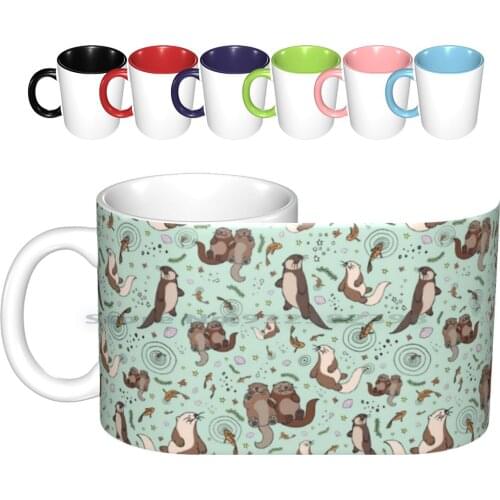 Sea Otters Ceramic Mugs Coffee Cups Milk Tea Mug Otter Otters Sea Otter Sea Otters Cute Otter Cute Sea Otter Otter Design Sea