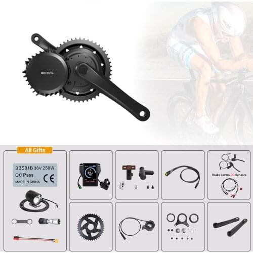 Bafang 52V 1000W BBSHD 40T 42T 44T 46T BB 68-73MM Mid Drive Motor Electric Bicycle Conversion Kits 8FUN E-Bike Motor Display