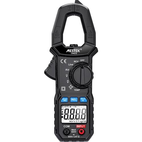 CM87D LCD Display 6000 Counts Clamp Meter Multimeter NCV Direct Current AC Voltage Current Temperature Capacitance Resistance