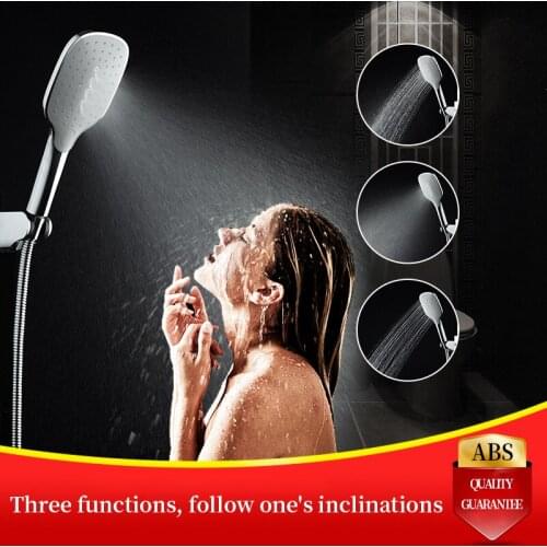 Wall Mounted Bathroom Shower Set 3 Mode Hand Held Shower Head High Pressure ABS Massage Shower Sprayer Hose Holder Shower Set