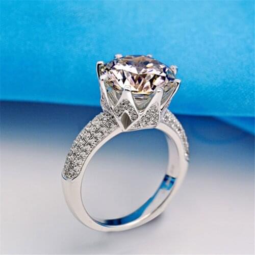 New Retro 10mm Womens Diamond Ring Crown Full Diamond Ethnic Style Fashion Elegant Jewelry