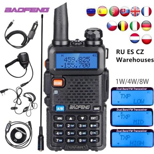 Baofeng Uv-5r Uhf Vhf Dual Band Two Way Walkie Talkie Portable High Power Amateur Ham Radio Station Transceiver 10km Intercom