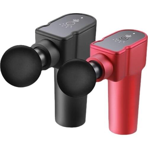 LCD Mini Fascia Gun Portable USB Rechargeable Massage Gun Muscle Relaxation Portable Fitness Equipment Massager