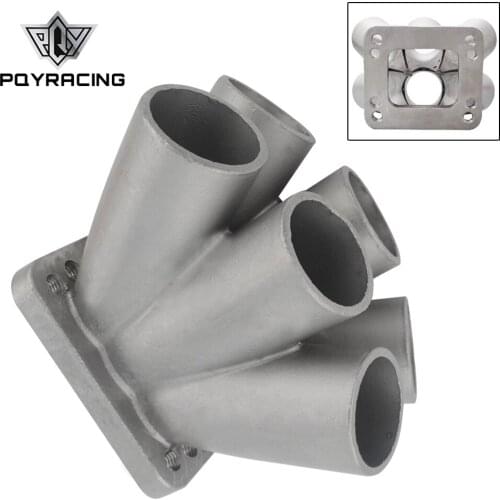 PQY - Cast Stainless Steel 6-1 Turbo header manifold Merge collector T3 T4 with T3 Flange PQY-THM01-6