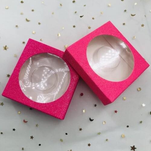 Empty lashes box hot selling high quality lashes packing glitter and pretty color provide choose custom private logo