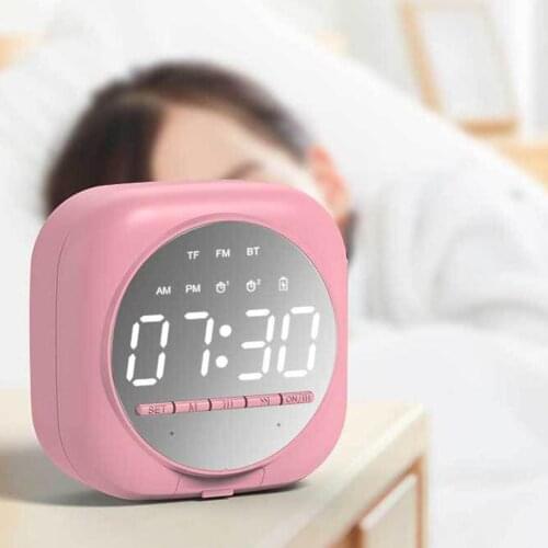 Q12 Bluetooth 5.0 Multifunctional Alarm Clock Subwoofer Speaker Support TF Card