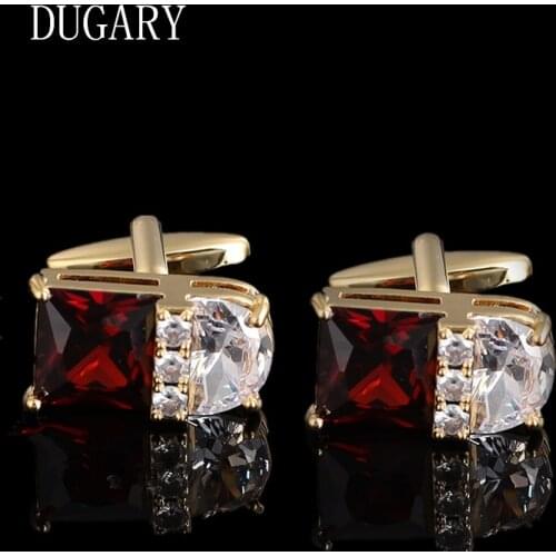 DUGARY Luxury shirt cufflinks for mens Brand cuff buttons cuff links gemelos High Quality crystal wedding abotoaduras Jewelry