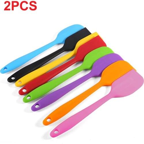 2PCS Silicone Baking Spatula Cream Butter Cake Spatula Mixing Batter Scraper Kitchen Butter Mixer Cake Brushes Baking Tools
