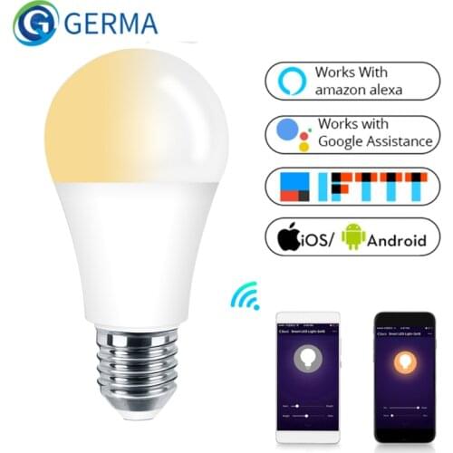 WiFi Smart Light Bulb LED Lamp 7W Soft White Daylight Smart Life/Tuya Remote Control Works with Alexa Echo Google Home E27 E26