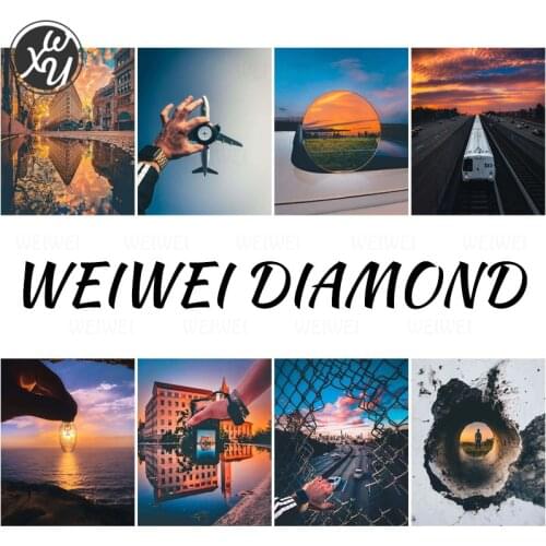 Sunset Diamond Art Diamond Painting Scenery Cross Stitch Kits Diamond Painting Kits for Adults DIY Diamond Mosaic for Home Decor