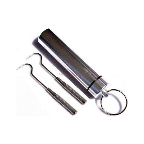 Toothpick 304 Stainless Steel Toothpick Aluminum Alloy Toothpick Box With The Key Home Portable Tick Tool Artifact Sale