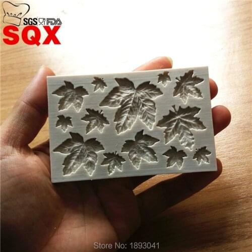 Cake Mold 13 pc Maple leaf Silicone Mold Chocolate Fondant TOOLS Cake Decorating Baking Tool Bakeware Pudding SQ16330