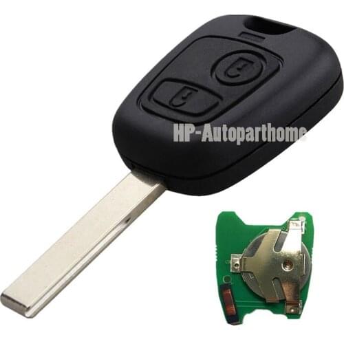 2 Buttons 433MHZ Remote Car Key Keyless For Peugeot 307 Citroen C1 C3 Car Key VA2 Blade With PCF7961 Chip