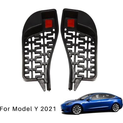 2Pcs Car Front Trunk Decoration Cover for Tesla Model Y 2021 Front Trunk Drainage Channels Anti-Blocking Cover