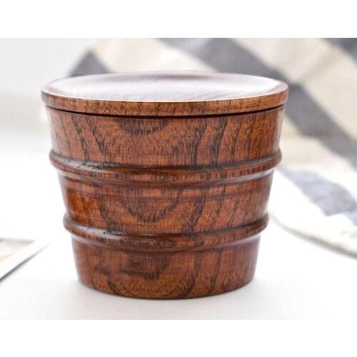 20pcs Wooden Cup Handmade Coffee Tea Beer Juice Milk Drink Cup Jujube Wood Breakfast Tea Cups With Lid Drinkware Gift