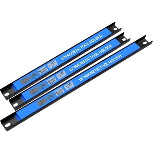 3 Heavy-Duty 8 Inch 12 Inch 18 Inch Magnetic Tool Holder Racks Super Strong Metal Magnet Storage Tool Organizer Bars Set