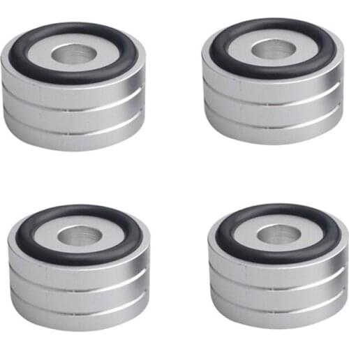4PCS 30mm x 15mm Machined Full Aluminum Amplifier Feet PC Chassis Speaker Cabinet Isolation Stand Base AMP DAC Turntable Pad