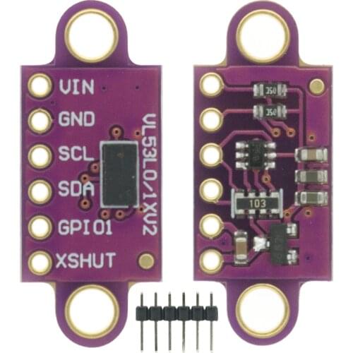 500piece VL53L0X Time-of-Flight (ToF) Laser Ranging Sensor Breakout 940nm GY-VL53L0XV2 Laser Distance Module I2C IIC