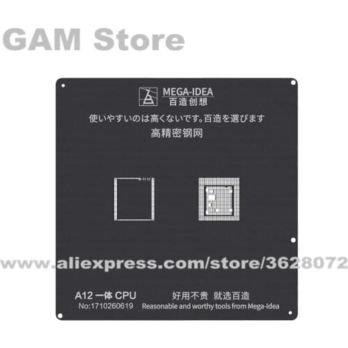 A8 A8 A10 A11 A12 CPU RAM BGA Stencil For iPhone 6-XR Top Bottom Layer Reball IC Pins Tin Plant Net Solder Template Mega-Idea