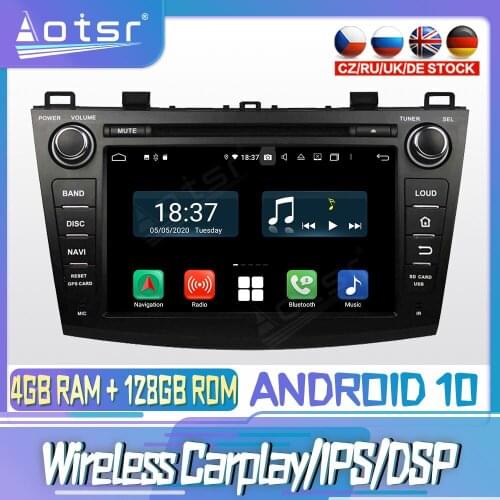 Android 10 PX6 128G For MAZDA 3 2009 2010 2011 2012 DVD GPS Navigation Auto Radio Stereo Video Multimedia Player HeadUnit 2din