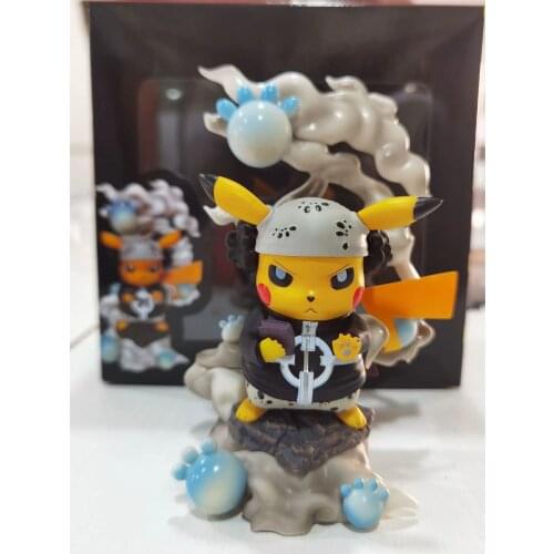 Anime Pokemon Pikachu COS Big Bear Overlord Bear Action Doll Boxed Decoration Toy Model Childrens Gift Collection 10CM Unisex